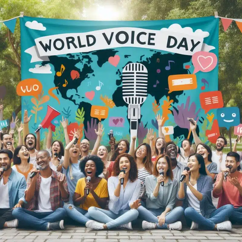 روز جهانی صدا 11 گرفتگی صدا 10c6bdd0 163a 4864 87bd b0228324421b روز جهانی صدا (World Voice Day) یک رویداد سالانه است که هر سال در تاریخ 16 آوریل (27 فروردین) با برگزاری مراسم های مختلف در نقاط مختلف جهان، گرامی داشته میشود. هدف از نامگذاری این روز، آشنایی عموم مردم با نقش و اهمیت صدا در ارتباطات انسانی، کیفیت صدا و بیماریهای مرتبط با آن است. این روز، فرصتی است برای توجه به مهمیترین ابزار ارتباطی ما یعنی صدا!
